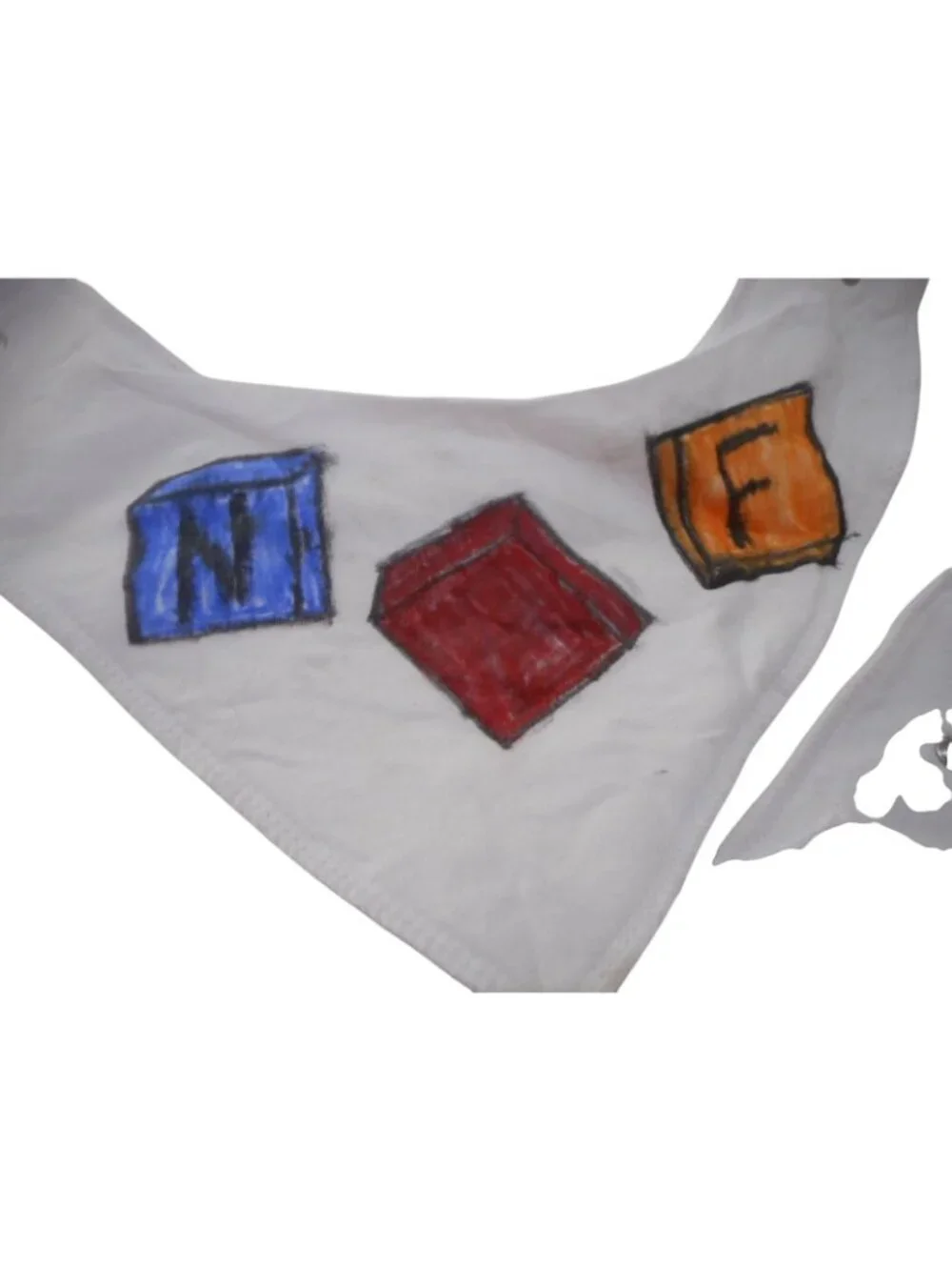 5 Maiwa Cotton Baby Bibs bandana Unisex Girls Boys Drooling Eating White cotton